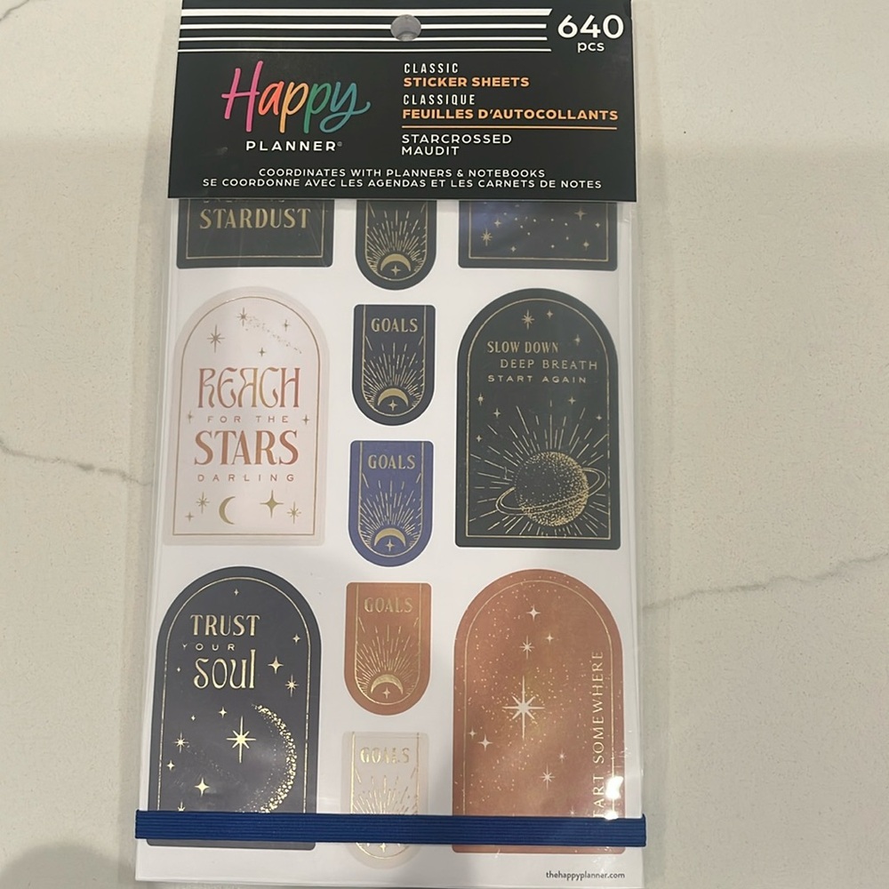 Happy Planner Brand New Starcrossed Maudit Sticker Book - 640 pieces